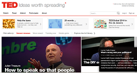 TEDTalksのホームページ画像